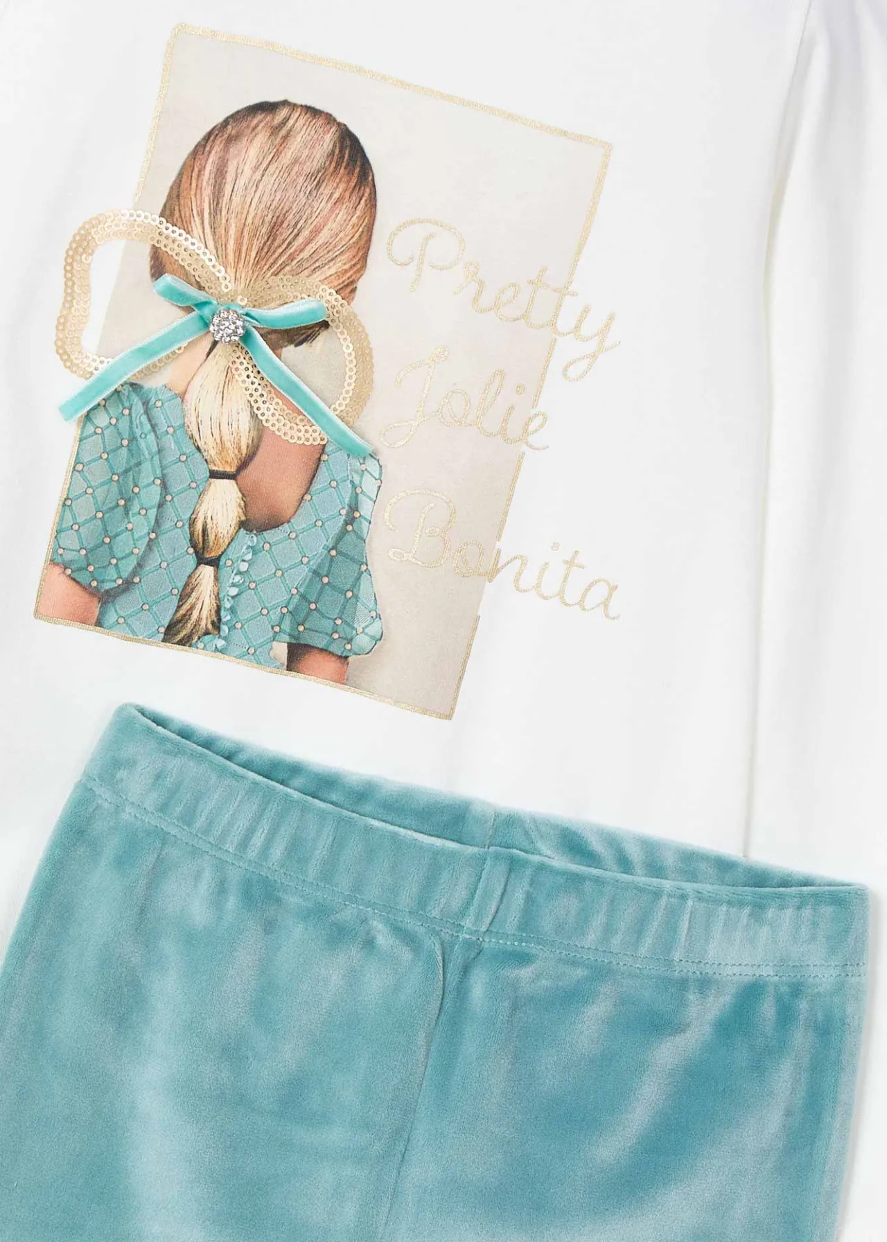 Completo leggings velluto e maglietta bambina^Mayoral Store