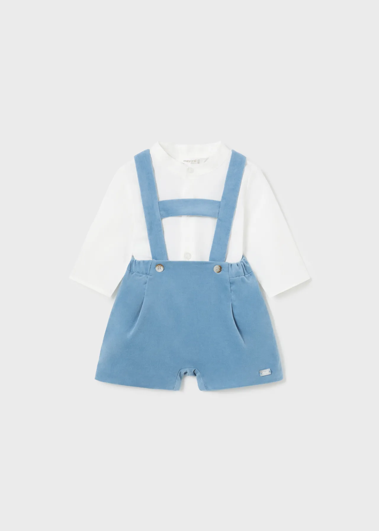 Completo pantaloncino bretelle e body neonato^Mayoral Flash Sale