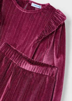 Completo pantalone e blusa velluto bambina^Mayoral Hot