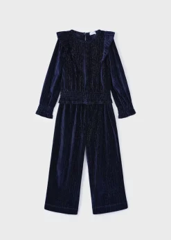 Completo pantalone e blusa velluto bambina^Mayoral Hot
