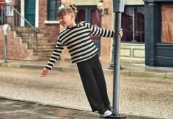 Completo pantalone e felpa righe bambina^Mayoral Hot