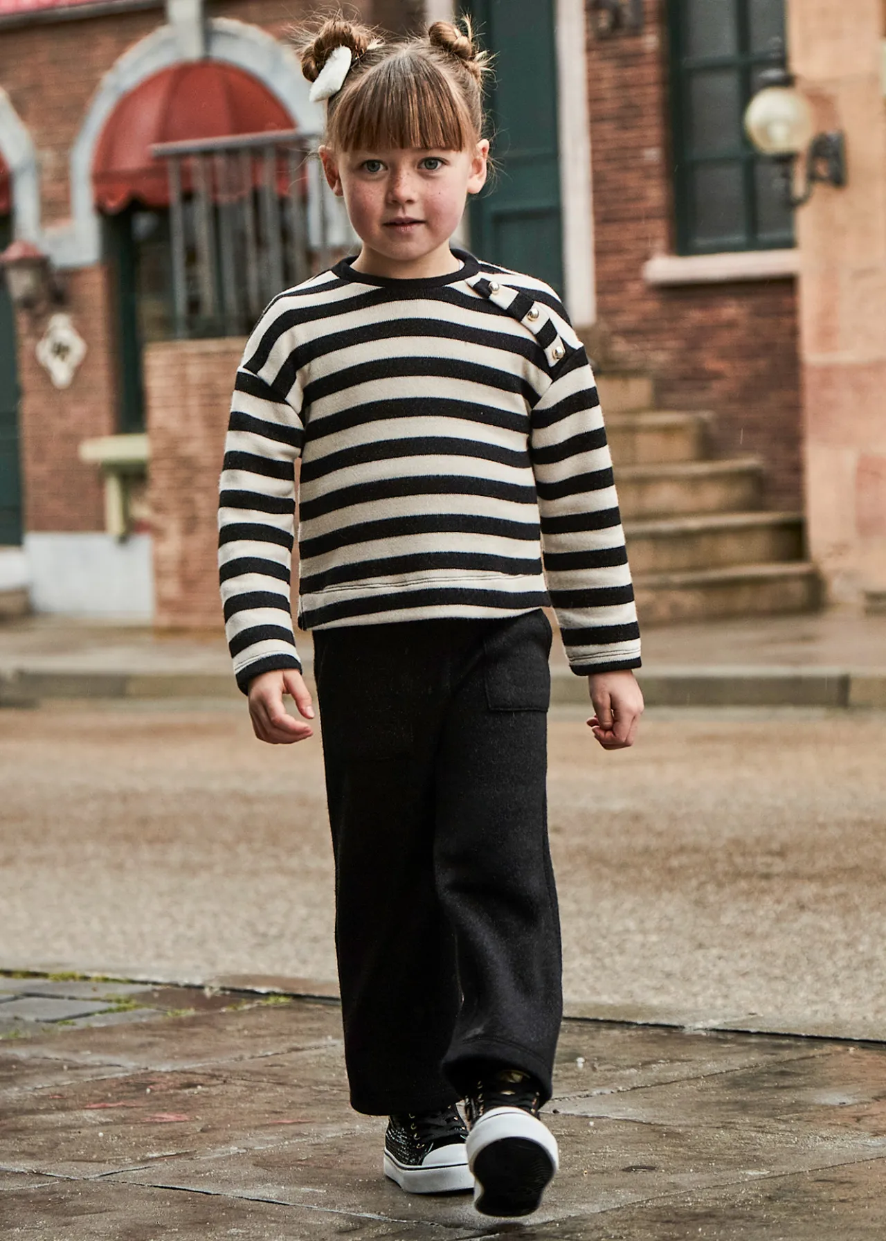 Completo pantalone e felpa righe bambina^Mayoral Hot