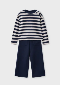 Completo pantalone e felpa righe bambina^Mayoral Flash Sale