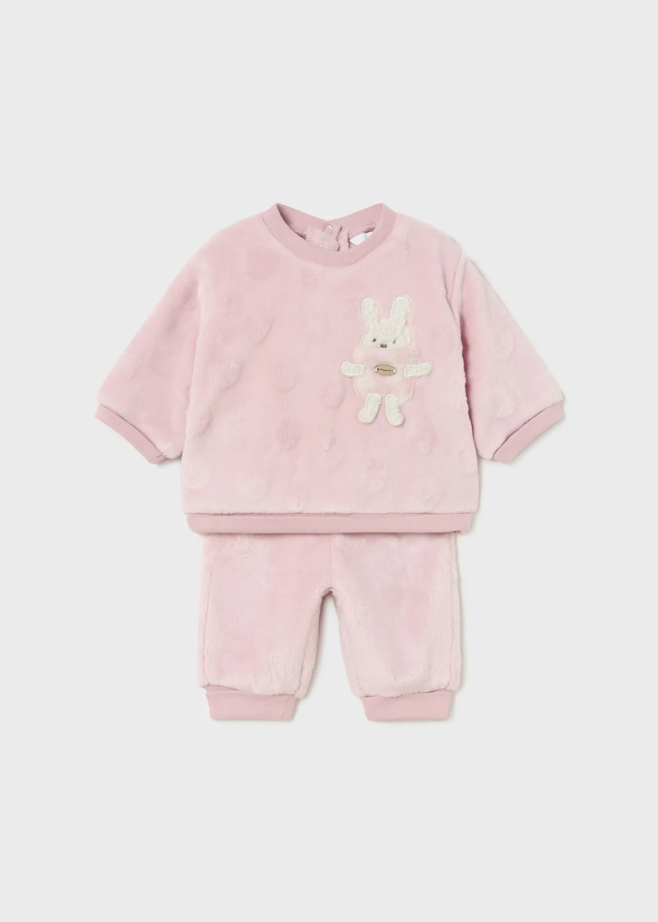 Completo pantalone e felpa pellicciotto neonata^Mayoral Store