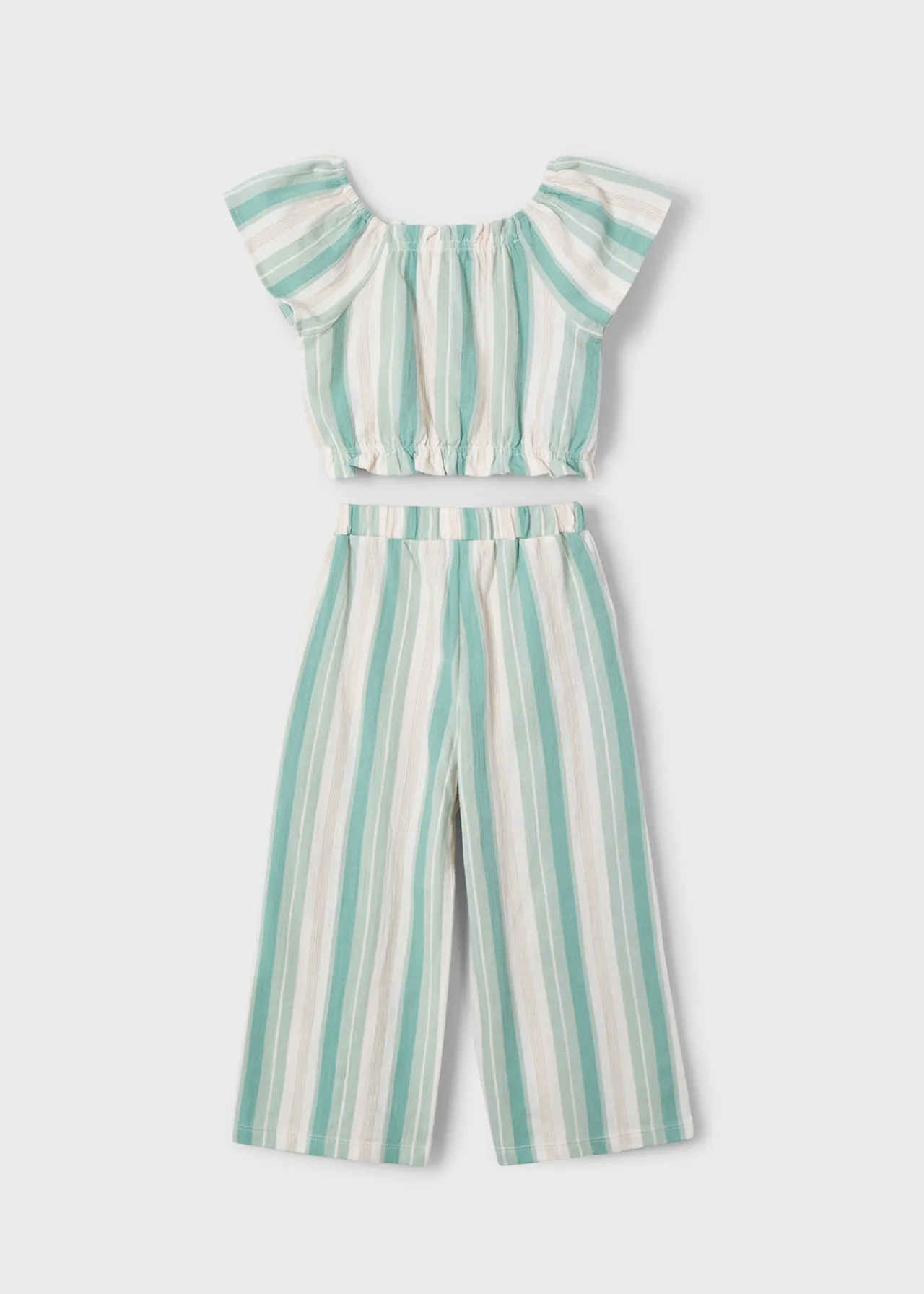 Completo pantalone e maglietta righe bambina^Mayoral Online