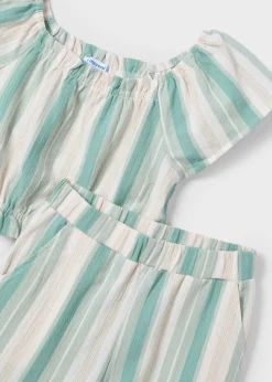 Completo pantalone e maglietta righe bambina^Mayoral Online