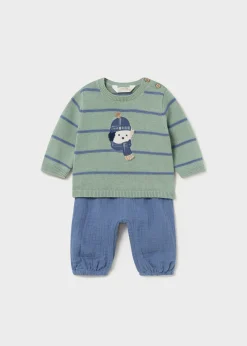 Completo pantalone e maglione animaletto neonato^Mayoral Outlet