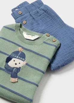 Completo pantalone e maglione animaletto neonato^Mayoral Outlet