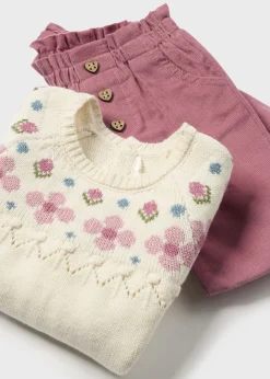 Completo pantalone e maglione neonata^Mayoral Fashion