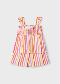 Completo shorts righe bambina^Mayoral Best Sale