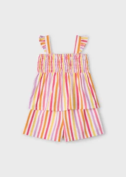 Completo shorts righe bambina^Mayoral Best Sale