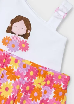 Completo shorts stampato bambina^Mayoral Best