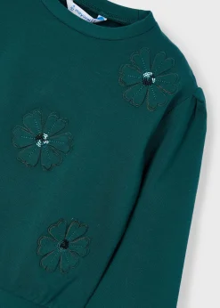 Felpa applicazioni fiori bambina^Mayoral Best