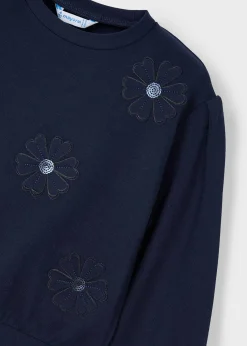 Felpa applicazioni fiori bambina^Mayoral Shop