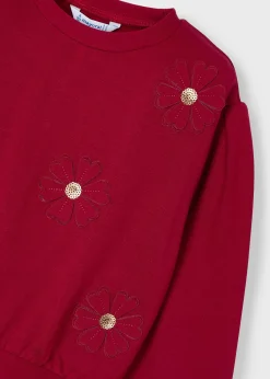 Felpa applicazioni fiori bambina^Mayoral Cheap