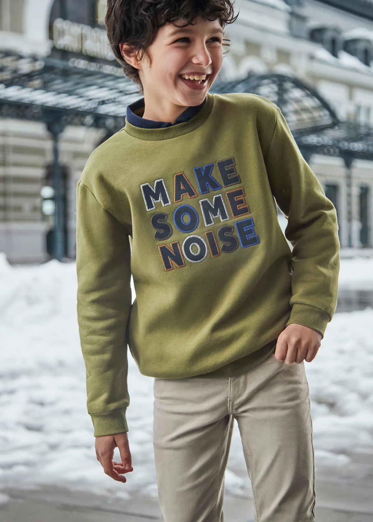 Felpa scritto ricamo ragazzo^Mayoral Store