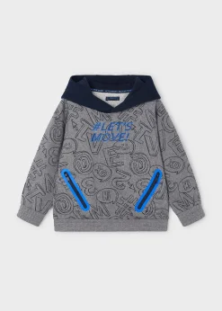 Felpa stampato cappuccio contrasto bambino^Mayoral Fashion