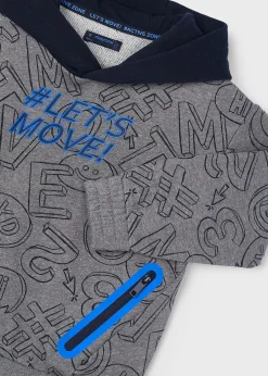Felpa stampato cappuccio contrasto bambino^Mayoral Fashion