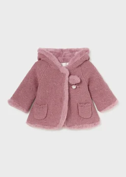 Giacca in maglia con pellicciotto neonata^Mayoral Online