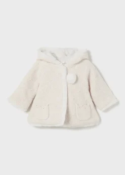 Giacca in maglia con pellicciotto neonata^Mayoral Cheap