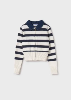 Giacca in maglia righe ragazza^Mayoral Sale