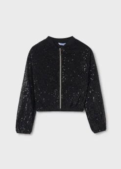 Giacca modello bomber lustrini ragazza^Mayoral Fashion