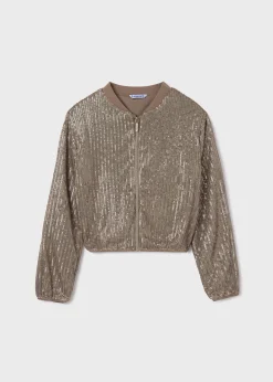 Giacca modello bomber lustrini ragazza^Mayoral Store