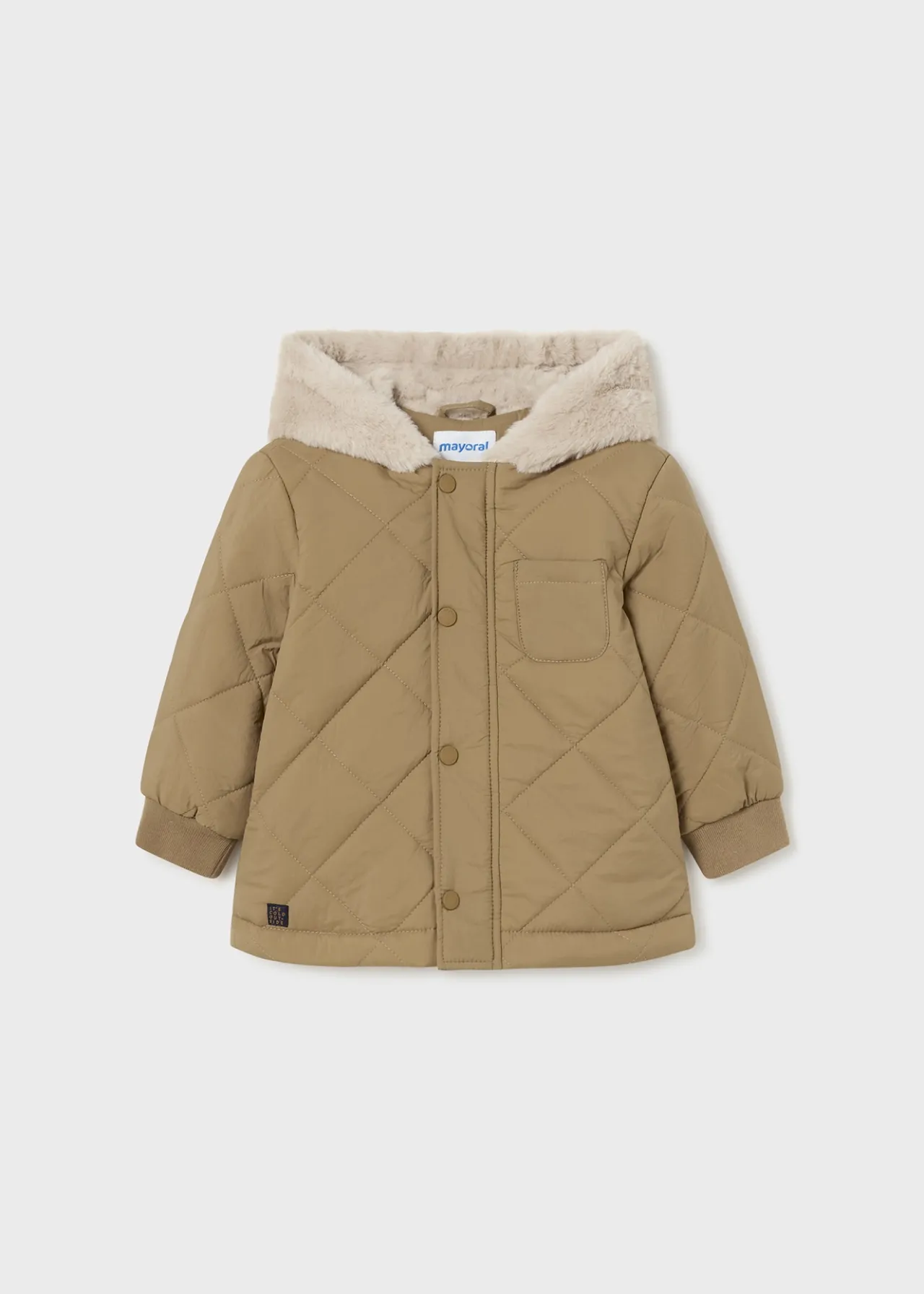 Giaccone cappuccio pellicciotto neonato^Mayoral Shop