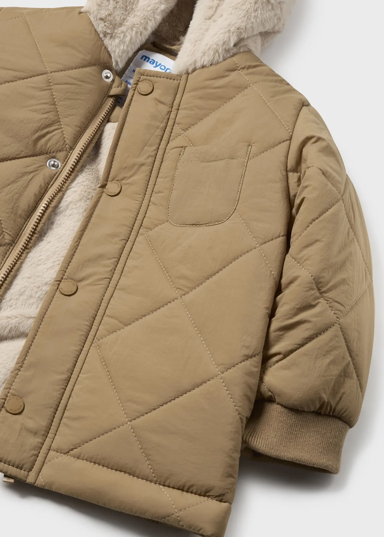 Giaccone cappuccio pellicciotto neonato^Mayoral Shop