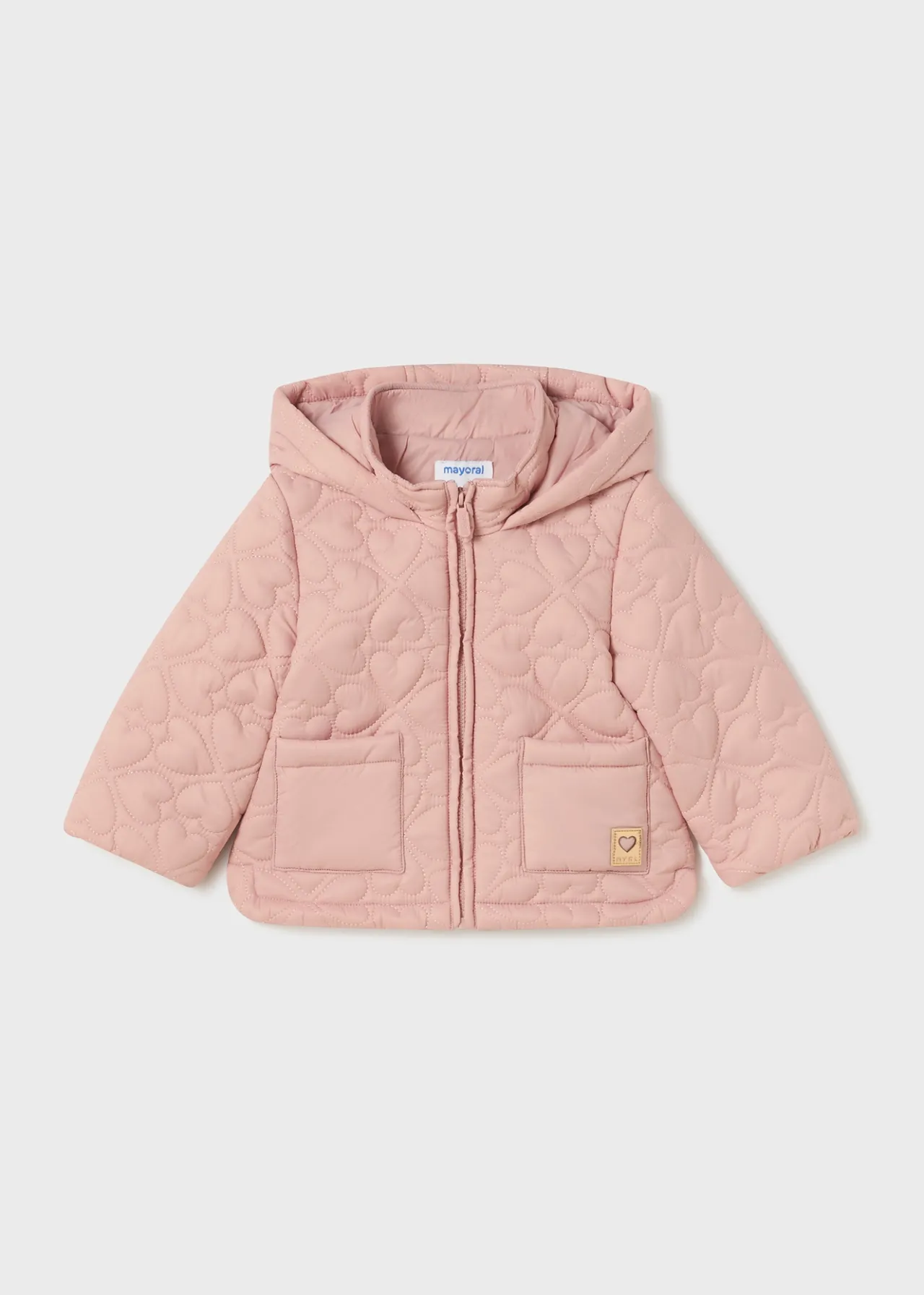 Giaccone imbottito cuori neonata^Mayoral Fashion