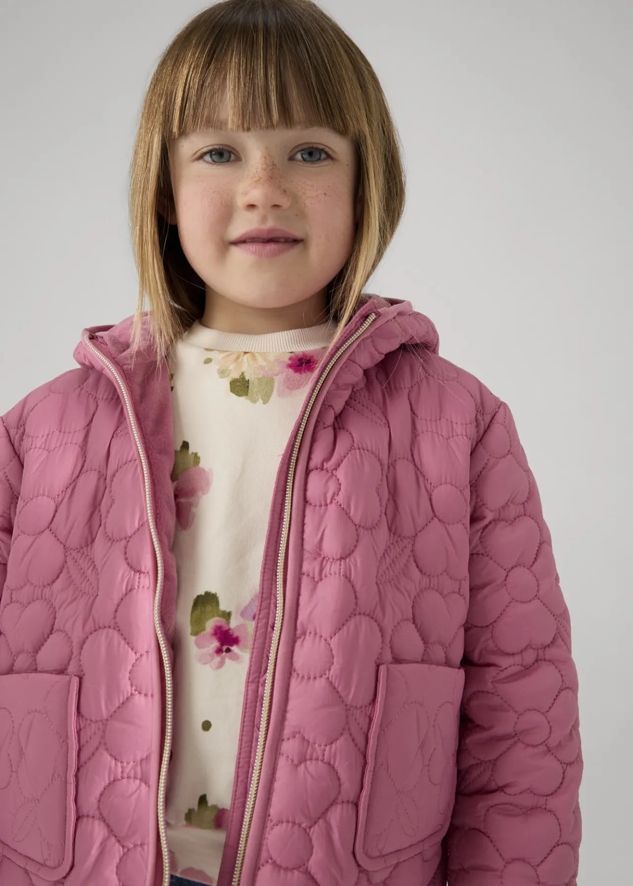 Giaccone imbottito fiori bambina^Mayoral Cheap