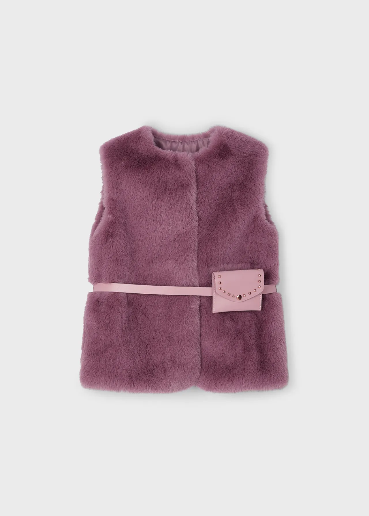 Gilet pellicciotto con cintura bambina^Mayoral Discount