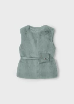 Gilet pellicciotto con cintura bambina^Mayoral Hot