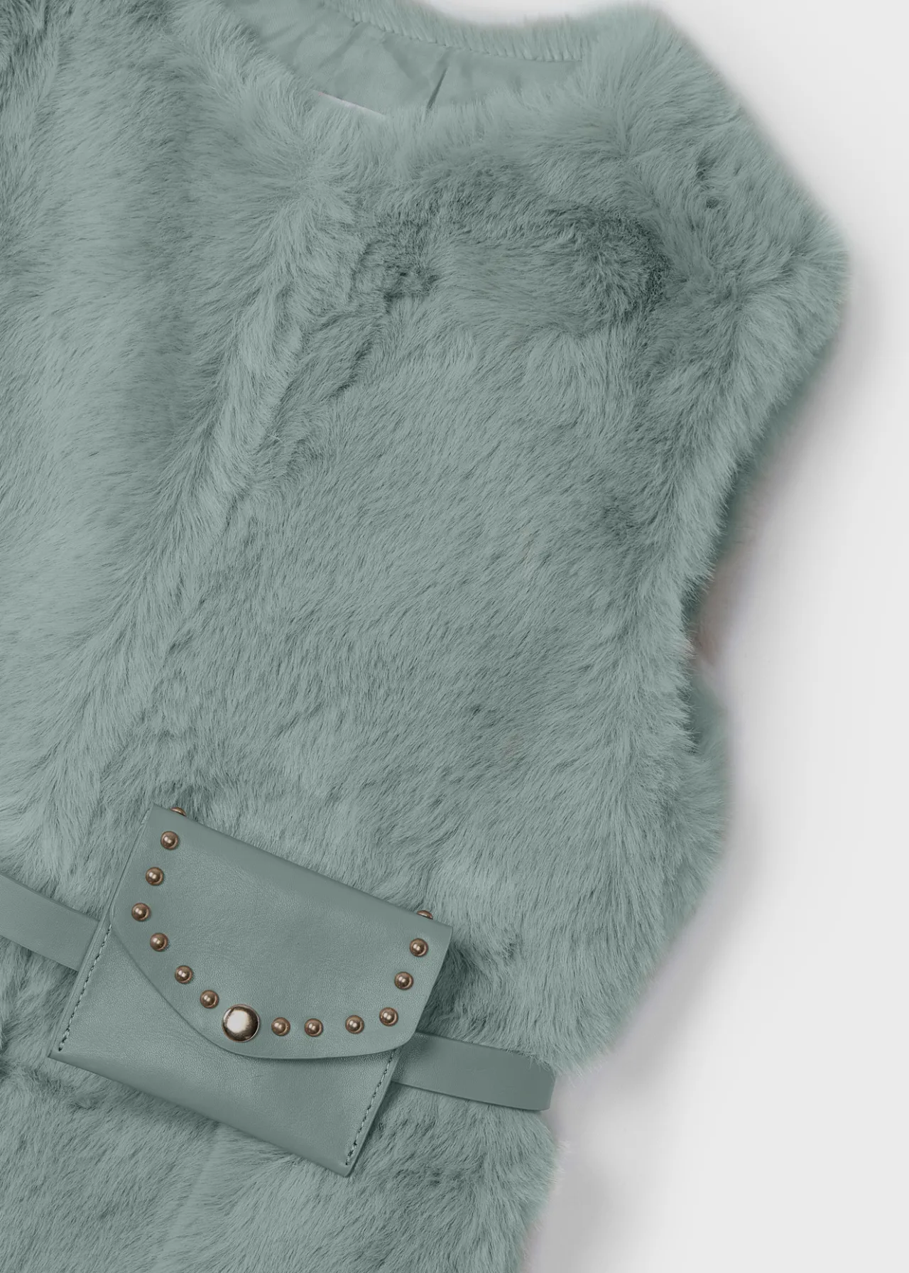 Gilet pellicciotto con cintura bambina^Mayoral Hot