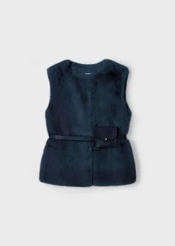 Gilet pellicciotto con cintura bambina^Mayoral Cheap