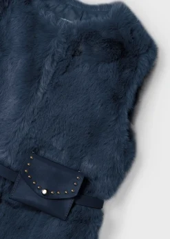 Gilet pellicciotto con cintura bambina^Mayoral Cheap
