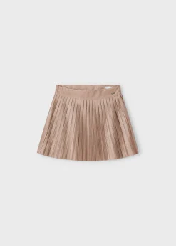 Gonna camoscio plissettata bambina^Mayoral Fashion