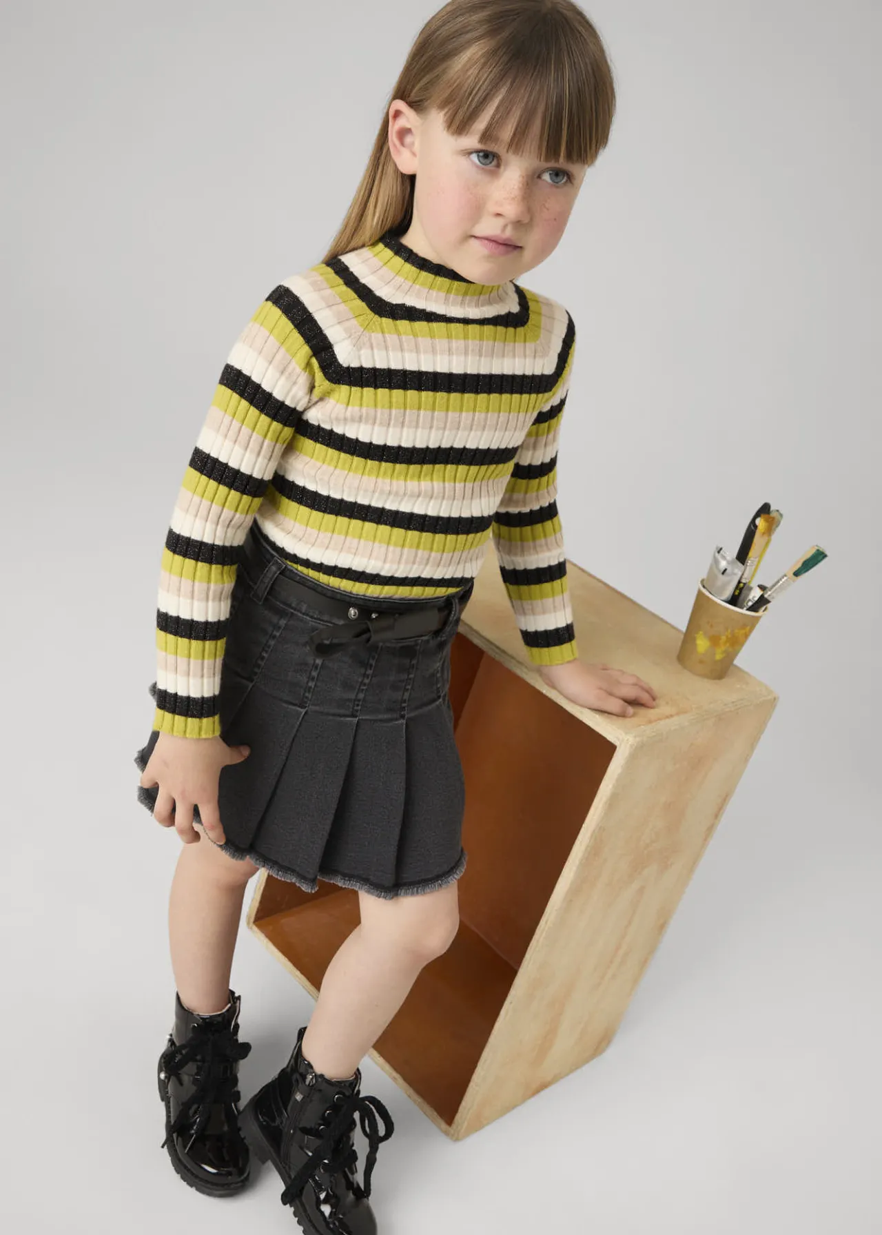 Gonna jeans con cintura bambina^Mayoral Store