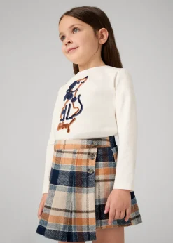 Gonna pantalone quadri bambina^Mayoral Shop
