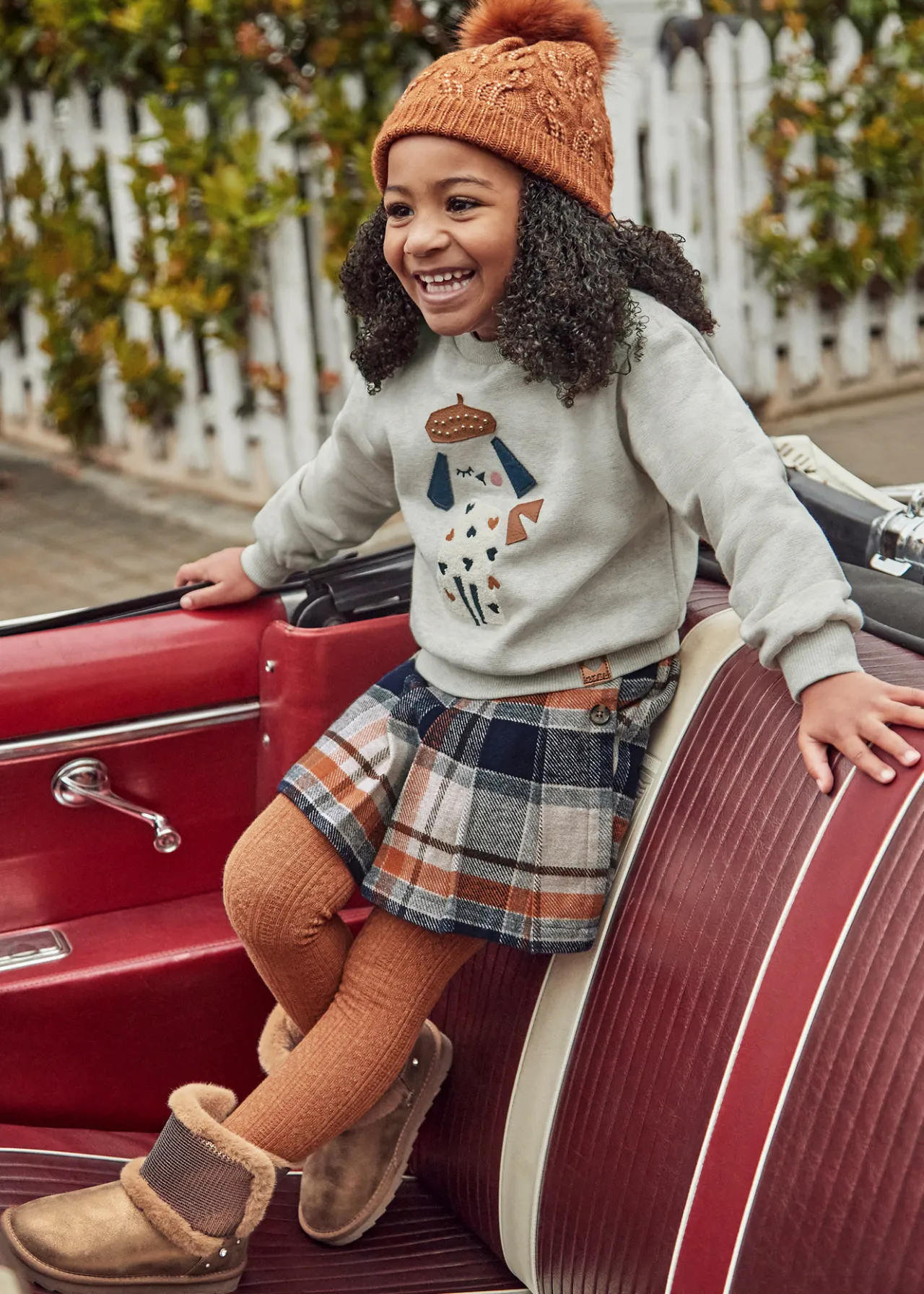 Gonna pantalone quadri bambina^Mayoral Shop