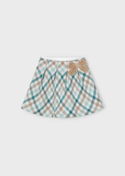 Gonna quadri con fiocco bambina^Mayoral Shop