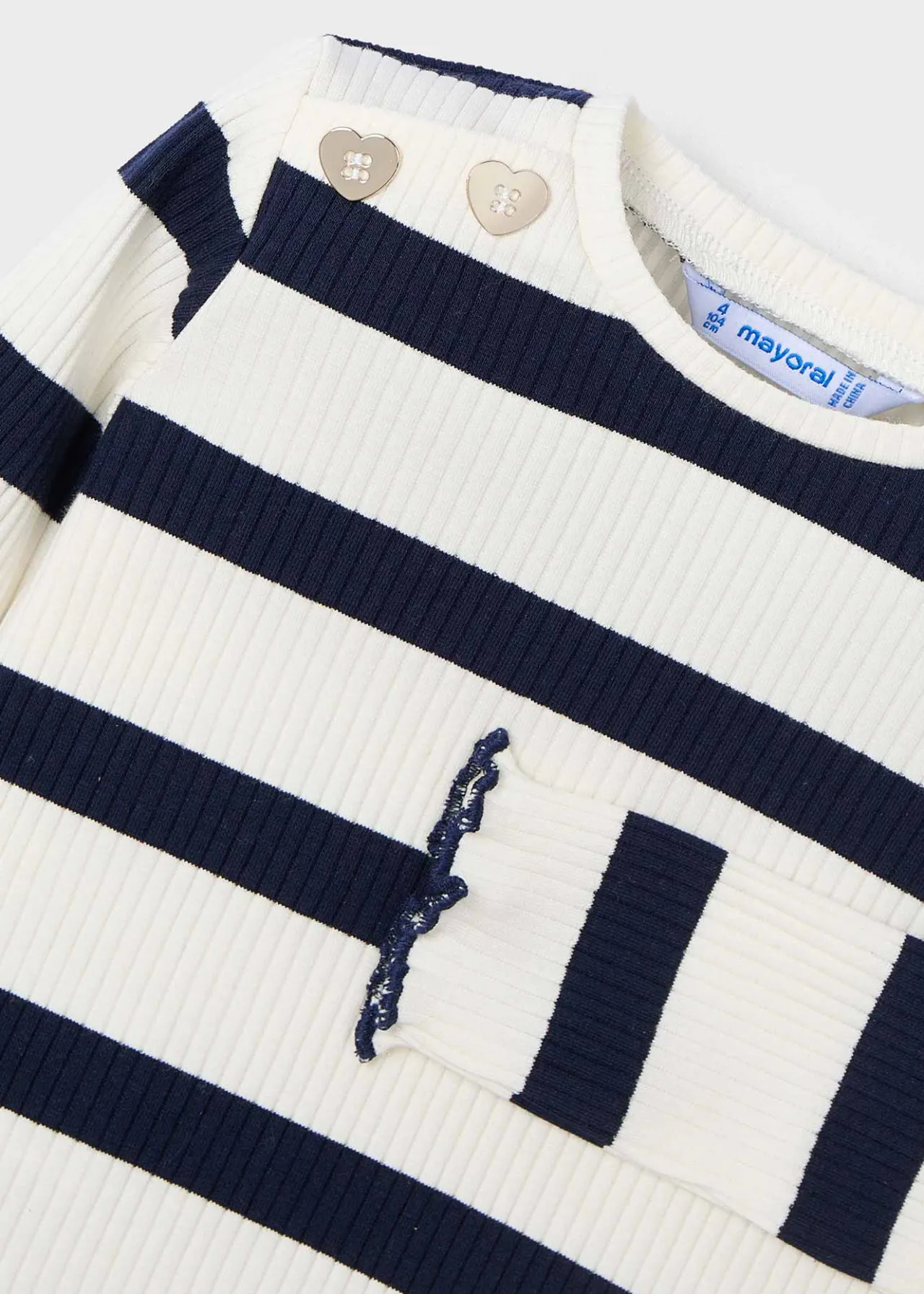 Maglietta cosine righe bambina^Mayoral Shop