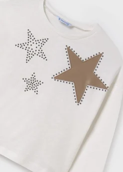 Maglietta dettaglio strass ragazza^Mayoral Store