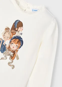 Maglietta disegno volant colletto bambina^Mayoral Cheap