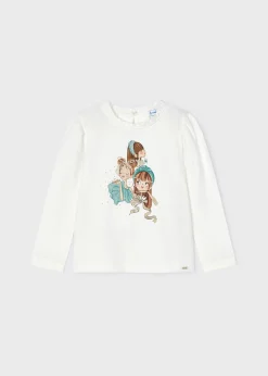 Maglietta disegno volant colletto bambina^Mayoral Store