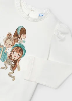 Maglietta disegno volant colletto bambina^Mayoral Store