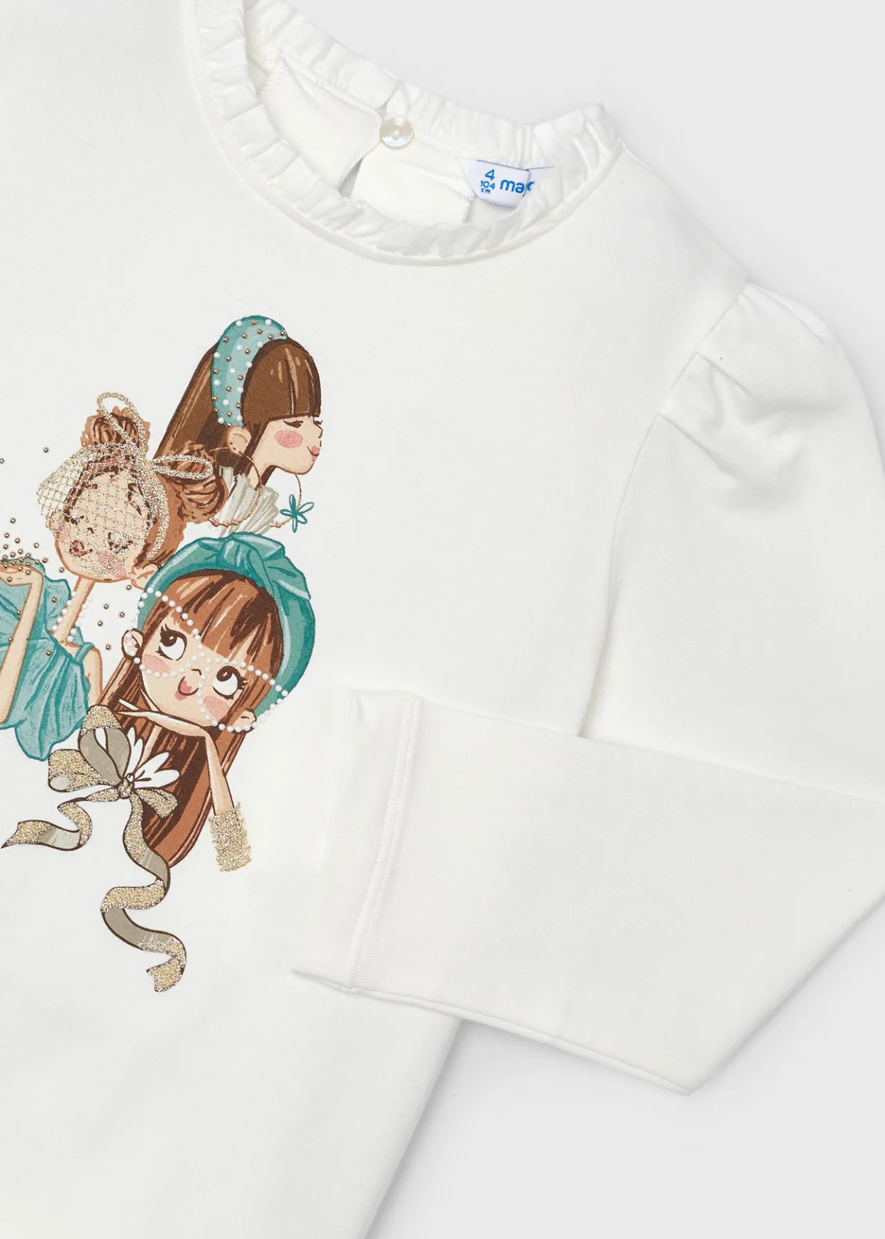 Maglietta disegno volant colletto bambina^Mayoral Store