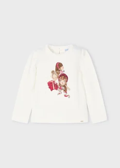 Maglietta disegno volant colletto bambina^Mayoral Store