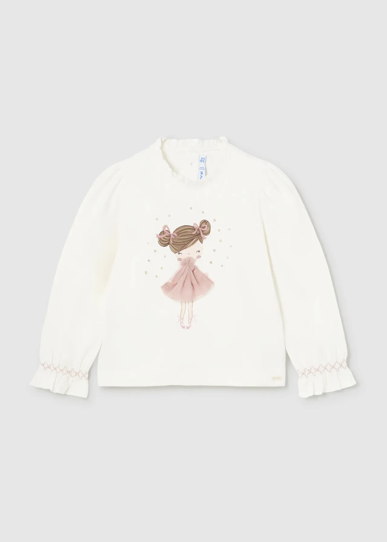 Maglietta elegante applicazione tulle neonata^Mayoral Best Sale