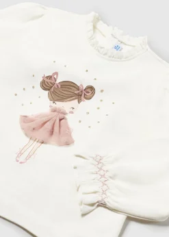 Maglietta elegante applicazione tulle neonata^Mayoral Best Sale
